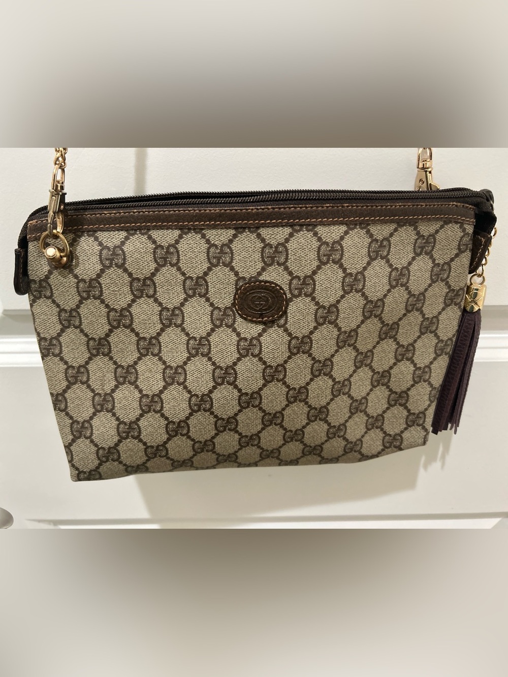 Gucci Brown GG Canvas Crossbody Bag
